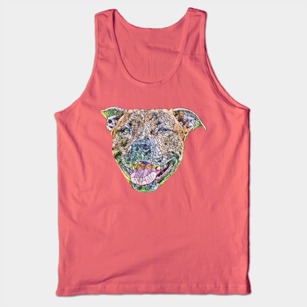 Staffordshire Bull Terrier Face Tank Top by DoggyStyles